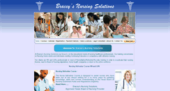 Desktop Screenshot of braceysnursingsolutions.com